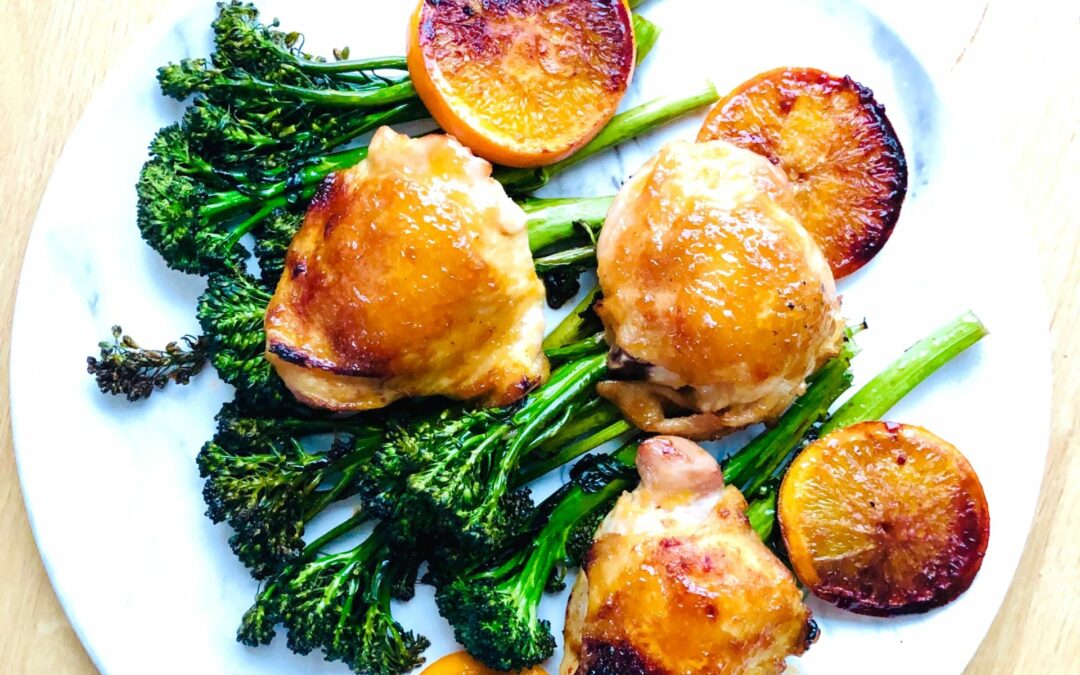 Chinese Orange Chicken with Broccoli