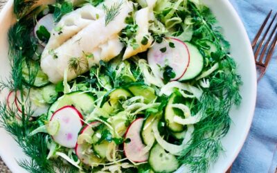 Danish Cod with Herb Salad