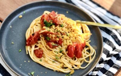 Italian Roasted Tomato & Garlic Pasta with Herb Gremolata