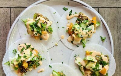 Jicama Veggie Tacos with Chipotle Crema